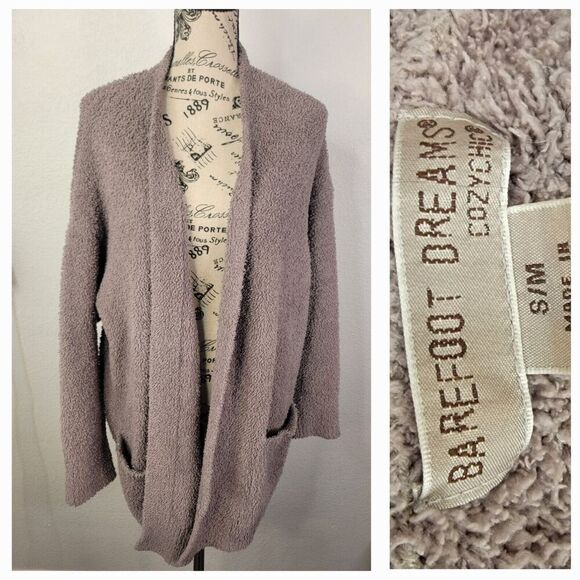 Barefoot dreams Long Cardigan Womens S/M CozyChic Front Pockets Multicolor - Picture 1 of 9